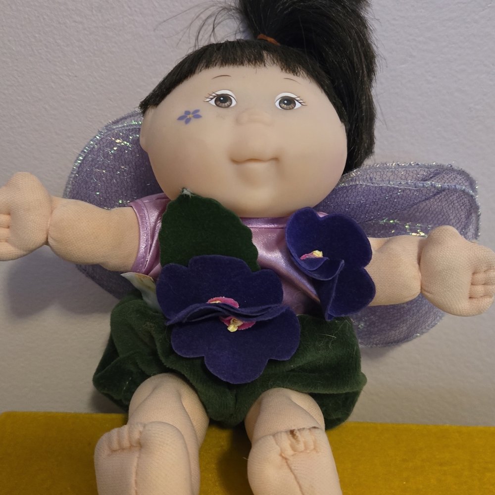 Fairy Doll with Purple Wings and Green Outfit